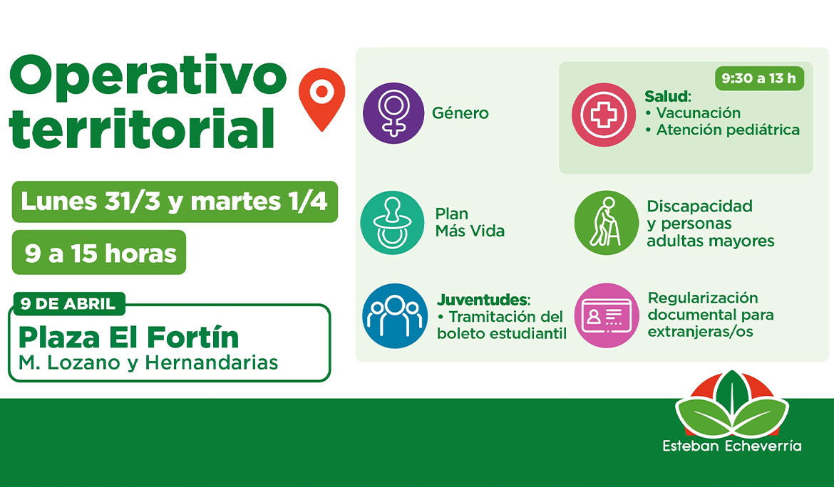 EL MUNICIPIO REALIZARÁ UN NUEVO OPERATIVO TERRITORIAL EN 9 DE ABRIL