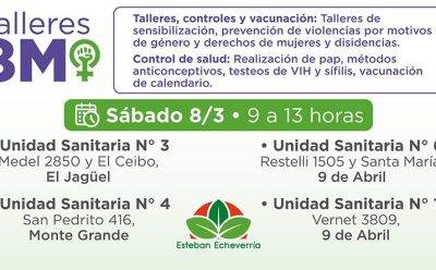 8 DE MARZO: ACTIVIDADES EN ESTEBAN ECHEVERRÍA