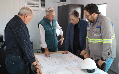 LUIS GUILLÓN: FERNANDO GRAY RECORRIÓ EL AVANCE DE LAS OBRAS DE LA SUBESTACIÓN TRANSFORMADORA DE ENERGÍA ELÉCTRICA