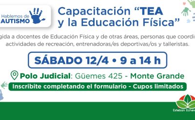 EL MUNICIPIO REALIZARÁ LA CAPACITACIÓN “TEA Y LA EDUCACIÓN FÍSICA”
