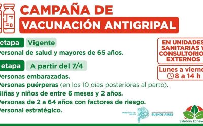 CAMPAÑA DE VACUNACIÓN ANTIGRIPAL EN ESTEBAN ECHEVERRÍA