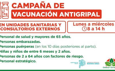 CONTINÚA LA CAMPAÑA DE VACUNACIÓN ANTIGRIPAL EN ESTEBAN ECHEVERRÍA