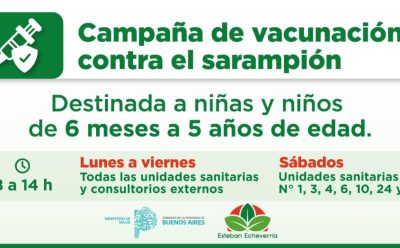 EL MUNICIPIO AVANZA CON LA CAMPAÑA DE VACUNACIÓN GRATUITA DE REFUERZO CONTRA EL SARAMPIÓN