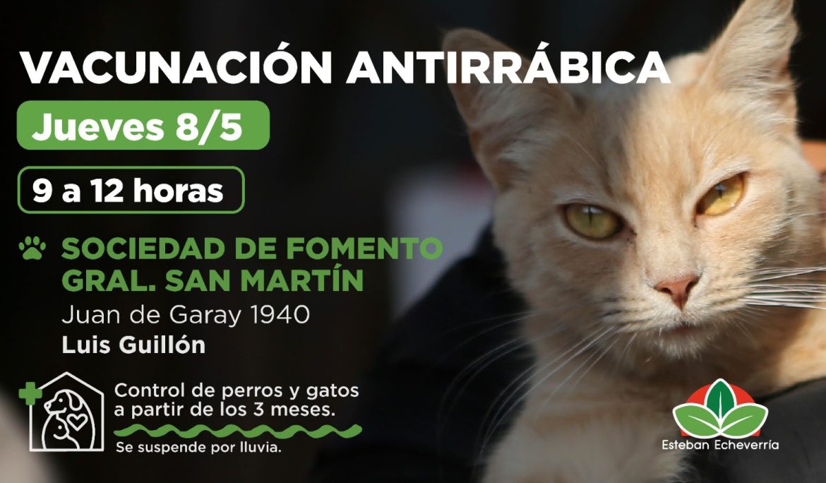 EL MUNICIPIO REALIZARÁ UN NUEVO OPERATIVO DE VACUNACIÓN ANTIRRÁBICA EN LUIS GUILLÓN