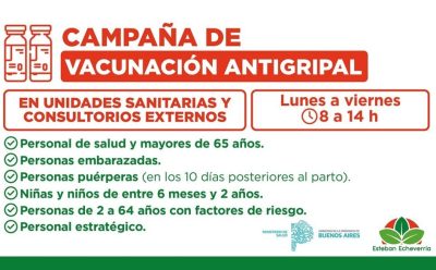 CAMPAÑA DE VACUNACIÓN ANTIGRIPAL EN ESTEBAN ECHEVERRÍA