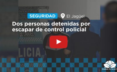 LA POLICÍA DETUVO EN EL JAGÜEL A DOS PERSONAS QUE ESCAPABAN DE UN CONTROL EN UNA MOTO ROBADA