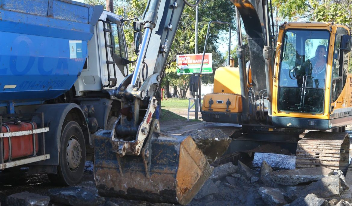 9 DE ABRIL: OBRAS DE BACHEO EN HORMIGÓN DE ALTA RESISTENCIA