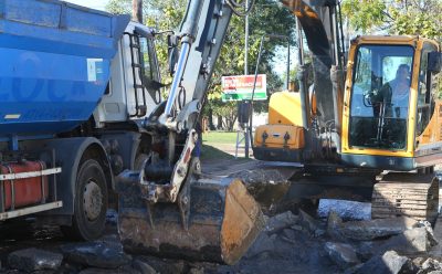 9 DE ABRIL: OBRAS DE BACHEO EN HORMIGÓN DE ALTA RESISTENCIA