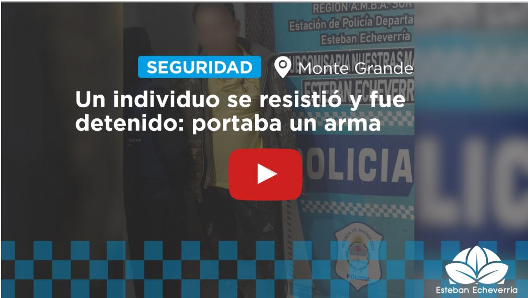 CON EL APOYO DEL COM, LA POLICÍA DETUVO A UN HOMBRE QUE POSEÍA UN ARMA DE FUEGO 