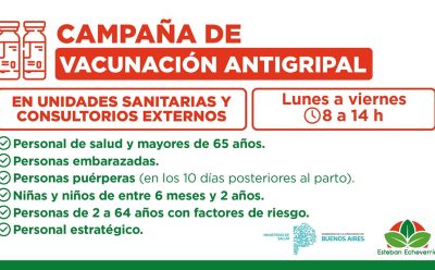 CAMPAÑA DE VACUNACIÓN ANTIGRIPAL EN ESTEBAN ECHEVERRÍA