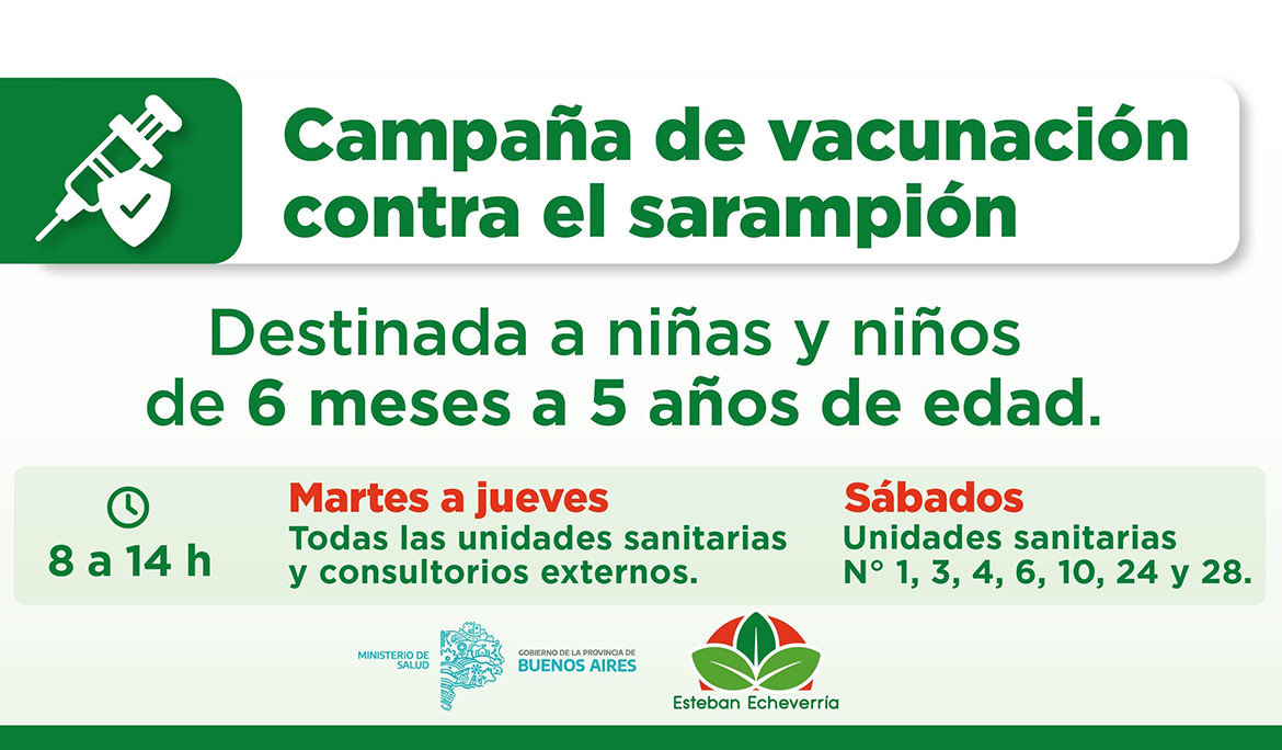 CAMPAÑA DE VACUNACIÓN GRATUITA DE REFUERZO CONTRA EL SARAMPIÓN