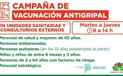 CONTINÚA LA CAMPAÑA DE VACUNACIÓN ANTIGRIPAL EN EL DISTRITO