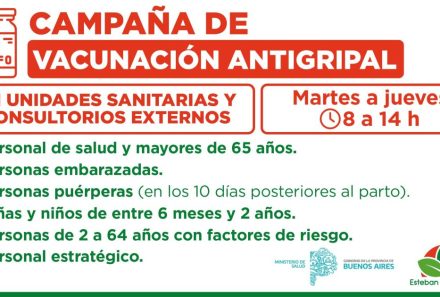 CONTINÚA LA CAMPAÑA DE VACUNACIÓN ANTIGRIPAL EN EL DISTRITO