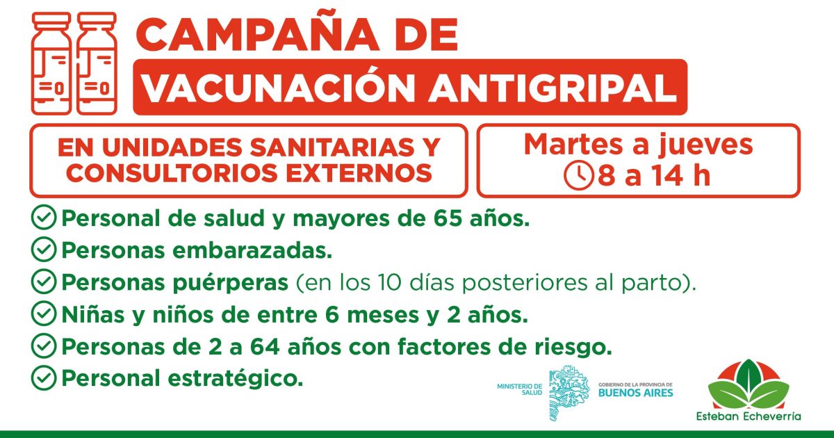 CONTINÚA LA CAMPAÑA DE VACUNACIÓN ANTIGRIPAL EN EL DISTRITO