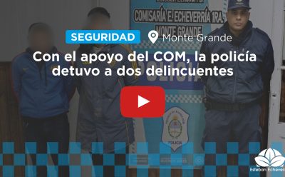 MONTE GRANDE: CON EL APOYO DEL COM, LA POLICÍA DETUVO A DOS MOTOCHORROS QUE HABÍAN COMETIDO UN DELITO