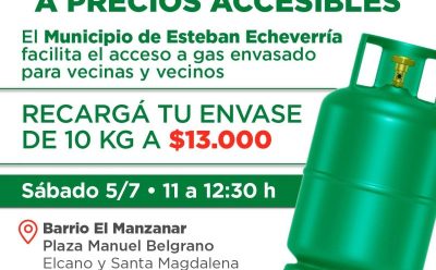 OPERATIVO DE RECARGA DE GARRAFAS A VALOR SOCIAL EN 9 DE ABRIL