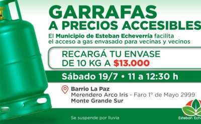 MONTE GRANDE SUR: OPERATIVO DE RECARGA DE GARRAFAS A VALOR SOCIAL