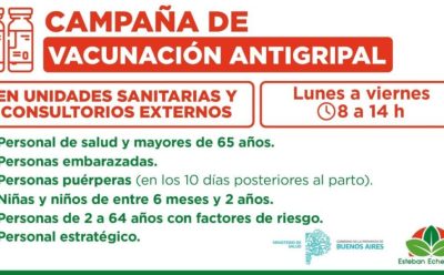 CAMPAÑA DE VACUNACIÓN ANTIGRIPAL EN ESTEBAN ECHEVERRÍA