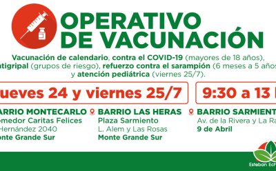 OPERATIVOS TERRITORIALES DE VACUNACIÓN GRATUITA EN EL DISTRITO
