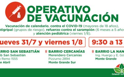OPERATIVOS TERRITORIALES DE VACUNACIÓN GRATUITA EN EL DISTRITO