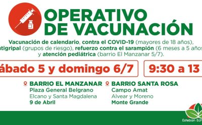 AVANZAN LOS OPERATIVOS TERRITORIALES DE VACUNACIÓN