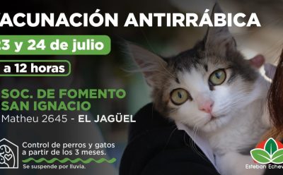 EL MUNICIPIO REALIZARÁ UN OPERATIVO DE VACUNACIÓN ANTIRRÁBICA EN EL JAGÜEL
