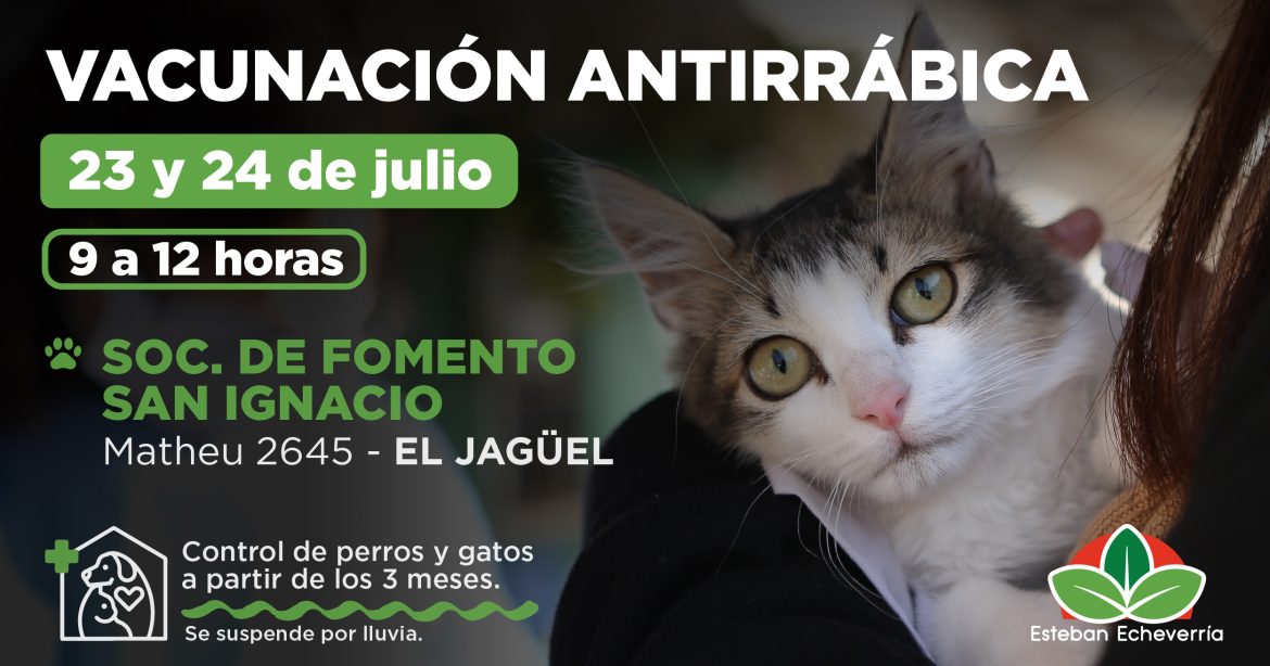 EL MUNICIPIO REALIZARÁ UN OPERATIVO DE VACUNACIÓN ANTIRRÁBICA EN EL JAGÜEL