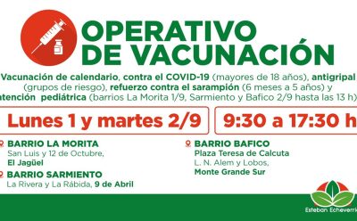 NUEVOS OPERATIVOS TERRITORIALES DE VACUNACIÓN GRATUITA EN EL DISTRITO
