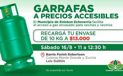 OPERATIVO DE RECARGA DE GARRAFAS A PRECIO ACCESIBLE EN LUIS GUILLÓN