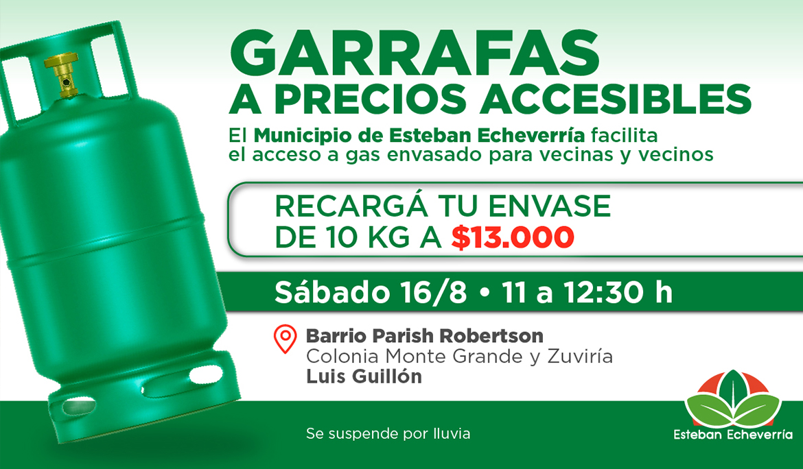 OPERATIVO DE RECARGA DE GARRAFAS A PRECIO ACCESIBLE EN LUIS GUILLÓN