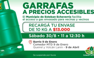 NUEVO OPERATIVO DE RECARGA DE GARRAFAS A VALOR SOCIAL EN 9 DE ABRIL