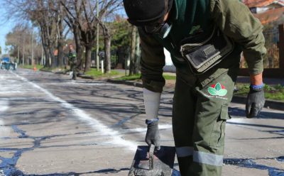 MONTE GRANDE: SE REALIZARON TAREAS DE TOMADO DE JUNTAS