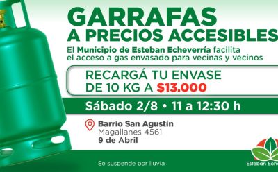 9 DE ABRIL: NUEVO OPERATIVO DE RECARGA DE GARRAFAS A PRECIO ACCESIBLE