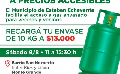 NUEVO OPERATIVO DE RECARGA DE GARRAFAS A VALOR SOCIAL EN MONTE GRANDE
