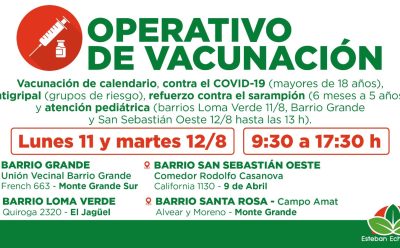 NUEVOS OPERATIVOS TERRITORIALES DE VACUNACIÓN GRATUITA EN EL DISTRITO