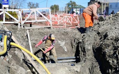 AVANZA LA CONSTRUCCIÓN DE UN CONDUCTO PLUVIAL EN LA AVENIDA OLIMPO, EN 9 DE ABRIL