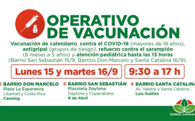 NUEVOS OPERATIVOS TERRITORIALES DE VACUNACIÓN GRATUITA EN EL DISTRITO