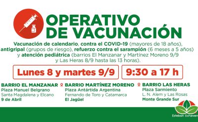 NUEVOS OPERATIVOS TERRITORIALES DE VACUNACIÓN GRATUITA EN EL DISTRITO