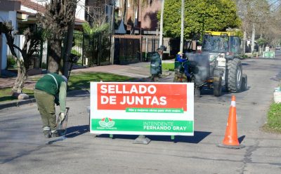 SE REALIZARON NUEVAS TAREAS DE TOMADO DE JUNTAS EN MONTE GRANDE
