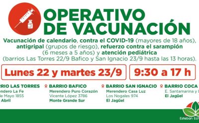 NUEVOS OPERATIVOS TERRITORIALES DE VACUNACIÓN GRATUITA EN EL DISTRITO