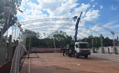 AVANZA LA CONSTRUCCIÓN DE UN TECHO PARABÓLICO EN EL CLUB SOCIAL Y DEPORTIVO SANTA CATALINA, EN LUIS GUILLÓN
