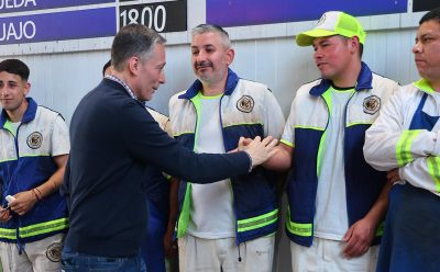 FERNANDO GRAY RECORRIÓ LAS INSTALACIONES DEL FRIGORÍFICO CABAÑA DON THEO