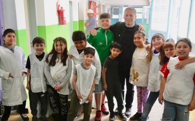FERNANDO GRAY RECORRIÓ LAS OBRAS EN LA ESCUELA N° 17 DE EL JAGÜEL