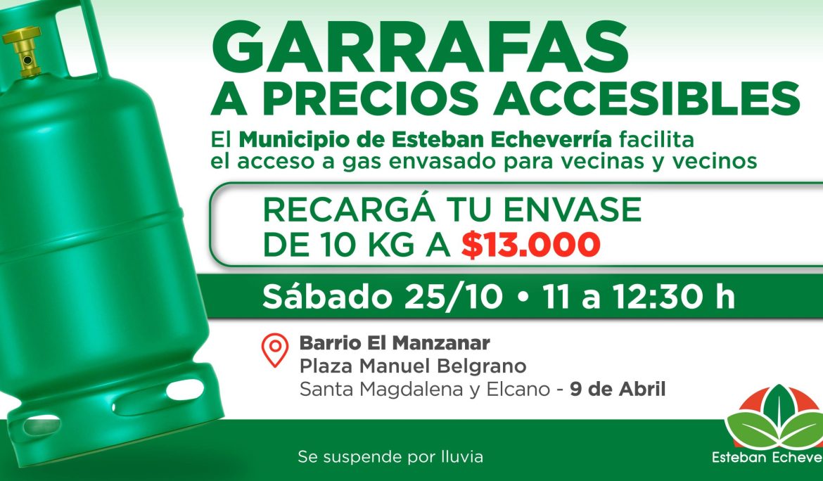 9 DE ABRIL: NUEVO OPERATIVO DE RECARGA DE GARRAFAS