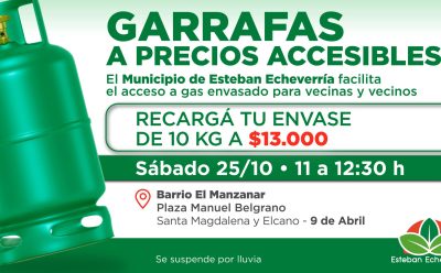 9 DE ABRIL: NUEVO OPERATIVO DE RECARGA DE GARRAFAS