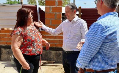 FERNANDO GRAY RECORRIÓ LAS OBRAS DE LA ESCUELA SECUNDARIA N° 42 DE 9 DE ABRIL