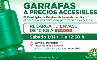 9 DE ABRIL: NUEVO OPERATIVO DE RECARGA DE GARRAFAS