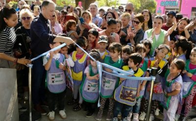 EL JAGÜEL: FERNANDO GRAY INAUGURÓ LA PUESTA EN VALOR DE LA PLAZA ALFONSINA STORNI