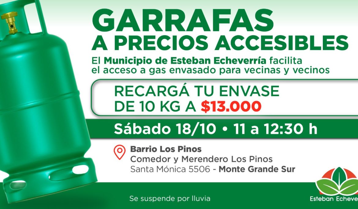 NUEVO OPERATIVO DE RECARGA DE GARRAFAS EN MONTE GRANDE SUR