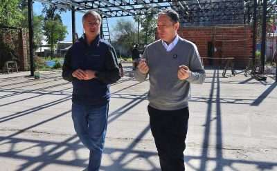 FERNANDO GRAY SUPERVISÓ LAS OBRAS EN EL POLO EDUCATIVO DE MONTE GRANDE